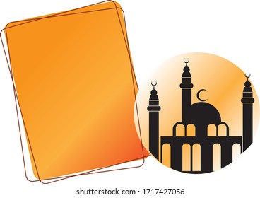 Siluetas de mezquitas. Fondo Ramadán kareem