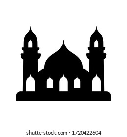 Mosques silhouettes. a whitr background. Eps 10 vector illustration