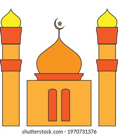 Mosqui islam icon color logo design vector stock