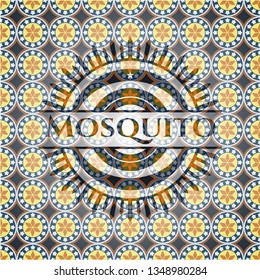 Mosquito arabesque emblem background. arabic decoration.