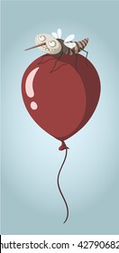 mosquito and balloon