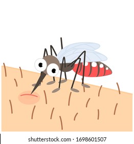 Mosquito Bite a Hand Vector