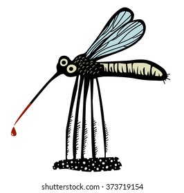 Mosquito with blood
