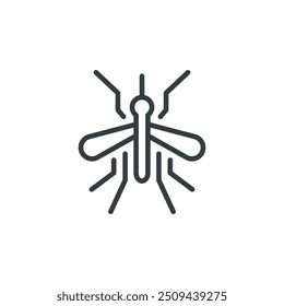 Ícone de inseto mosquito bug, ilustração vetorial