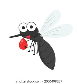 Mosquito cartoon. Mosquito character design.