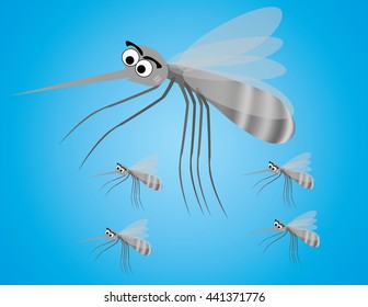 Mosquito cartoon vector, illustrator