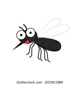 Mosquito cartoon. mosquito vector on white background.