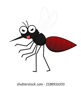 Mosquito Cartoon Mosquito Vector On White Stock Vector (Royalty Free ...