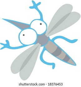 Personagem de mosquito no fundo branco
