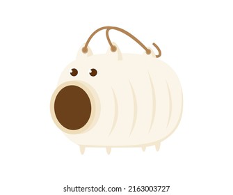 Mosquito coil holder in the shape of a pig made of ceramic .　Vector illustration. svg