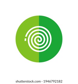 Mosquito coil icon design, mosquito repellent logo, mosquito repelling incense