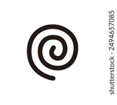 Mosquito coil icon. Flat silhouette version.