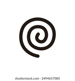 Mosquito coil icon. Flat silhouette version.