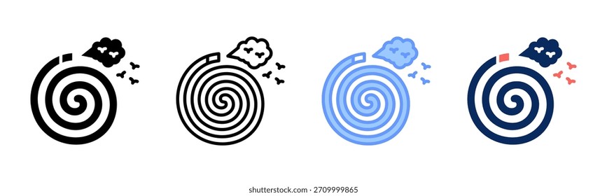 Mosquito Coil Symbol Set mehrere Stil Sammlung