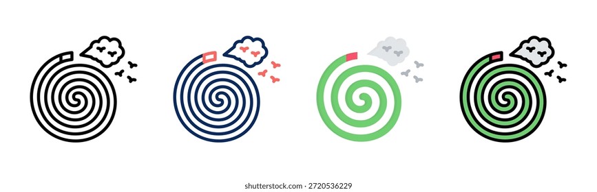 Mosquito Coil Symbol Set mehrere Stil Sammlung