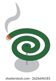 Mosquito coil icon, simple vector illustration