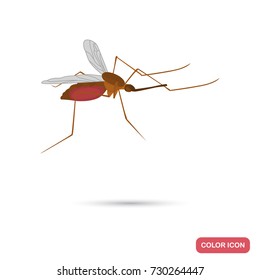 Mosquito color flat icon for web and mobile design