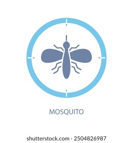 mosquito concept line icon. Simple element illustration.mosquito concept outline symbol design.