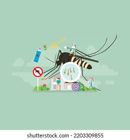 Mosquito Disease Prevention Vector Concept