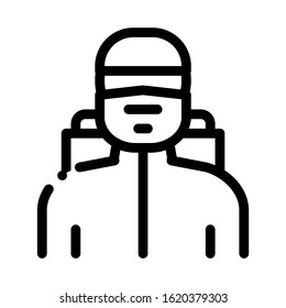 Mosquito Fighter Icon Vector. Outline Mosquito Fighter Sign. Isolated Contour Symbol Illustration
