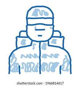 Mosquito Fighter sketch icon vector. Hand drawn blue doodle line art Mosquito Fighter isometric sign. isolated symbol illustration