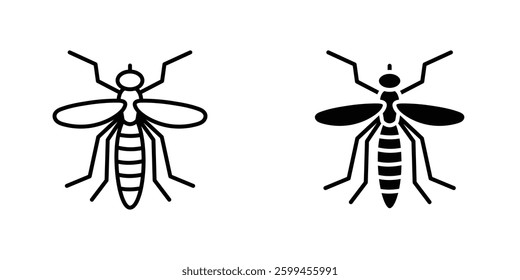 Mosquito flat simple vector icons illustration set.