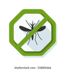 Mosquito Free Stop sign