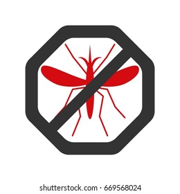 Mosquito Free Stop sign