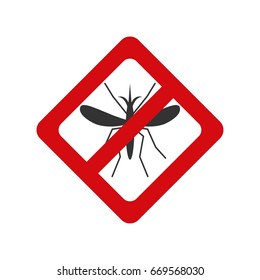 Mosquito Free Stop sign
