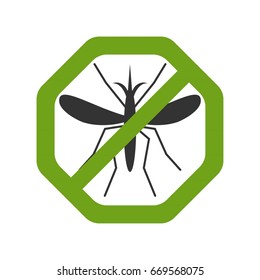 Mosquito Free Stop sign