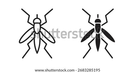 Mosquito icon clipart and lineart vector symbols