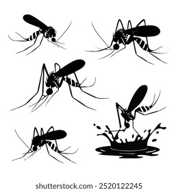 Ícone de mosquito Design gráfico plano 