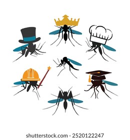 Mosquito Icon Flat Graphic Design 