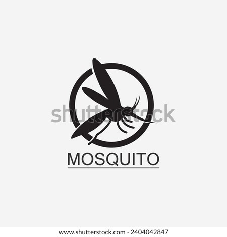 Mosquito icon and insect logo animal illustration design graphic Stock photo © 