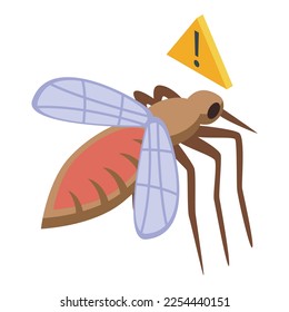 Mosquito icon isometric vector. Dengue protection. Person bite