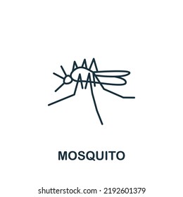 Mosquito icon. Line simple line Outdoor Recreation icon for templates, web design and infographics