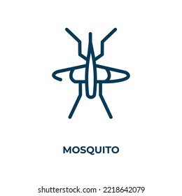 Mosquito icon. Linear vector illustration. Outline mosquito icon vector. Thin line symbol for use on web and mobile apps, logo, print media.