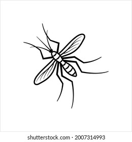 Icono de mosquitos, Icono de insecto de mosquitos Icono de vectores Ilustración de arte