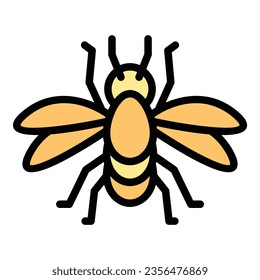 Mosquito icon outline vector. Bite net. Insect control color flat