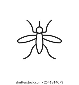 Icono de mosquito Vector de contorno para Web ui