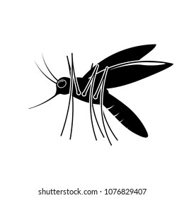 Mosquito icon. Pest control clipart isolated on white background