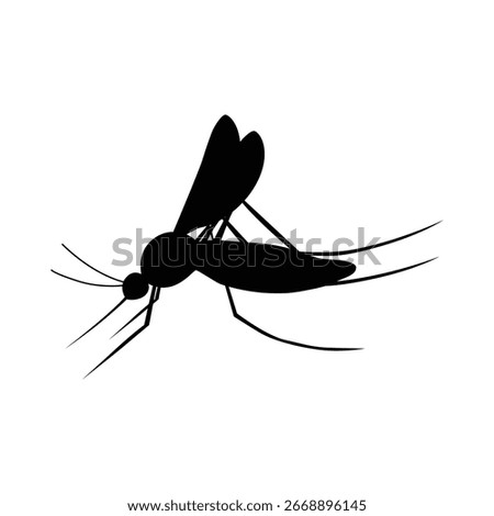 Mosquito icon silhouette. Easy editable vector design
