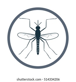 Mosquito icon. Simple design for web and mobile