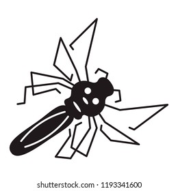 Mosquito icon. Simple illustration of mosquito vector icon for web design isolated on white background
