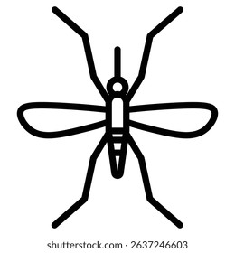 mosquito icon Simple thin line stroke