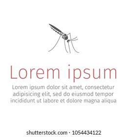 Mosquito icon vector. Vector graphic