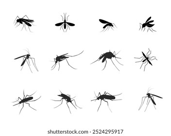 Mosquito icon vector insert mosquito flat illustration icon .vector