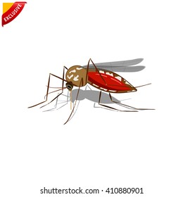 mosquito icon, vector malaria symbol, isolated zika sign