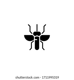 Moskitosymbol. Moskito-Vektorillustration auf grauem Hintergrund