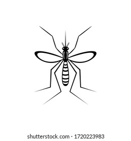 Moskitosymbol. Vektormoskitonsilhouette